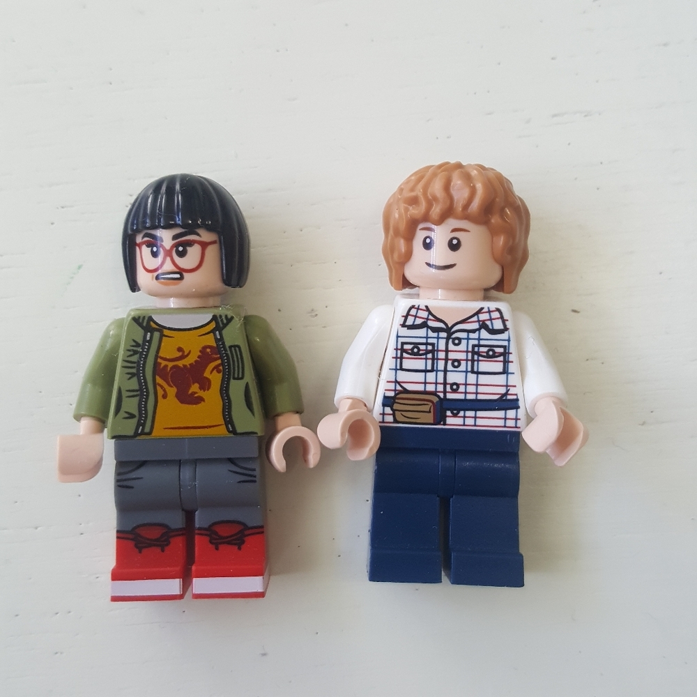 RARE LEGO Jurassic World Zia Rodriguez and Gray Mitchell Figures Characters